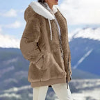 Aléana™ – Veste d'hiver chic et chaleureuse avec capuche et zip