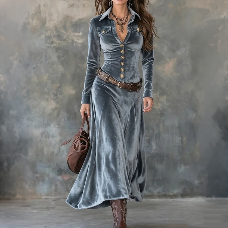 Madeleine™ — Élégante robe en velours doux