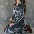 Madeleine™ — Élégante robe en velours doux